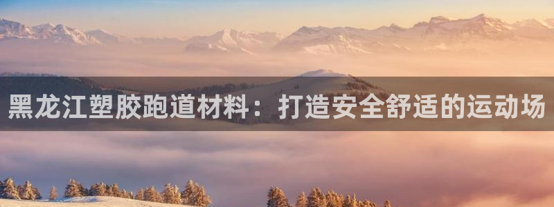 尊龙现金一下指导AG发财网：黑龙江塑胶跑道材料：打造安全舒适的运动场