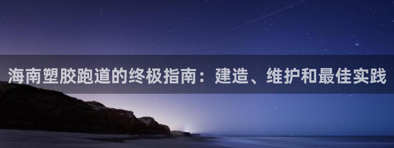 ag尊龙凯时集团：海南塑胶跑道的终极指南：建造、维护和最佳实践